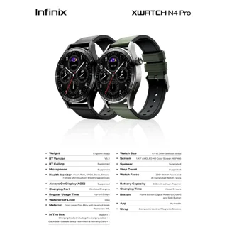 ساعت هوشمند 47 میلی‌متری اینفینیکس مدل XWATCH N4 PRO با بند پلاستیکی 102768103