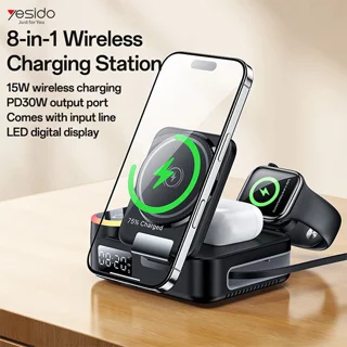 شارژر بی سیم 30 وات 3 پورت یسیدو مدل DS38 به همراه کابل USB-C به طول 0.8 متر 102744358